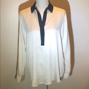 Michael Kors cream silk blouse
